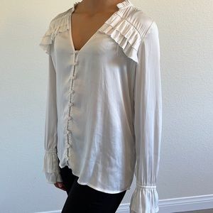 PAIGE denim white blouse